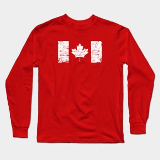 Grunge flag of Canada Long Sleeve T-Shirt